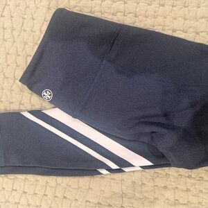 Tory Burch Sport Navy and White Leggings With Pockets!